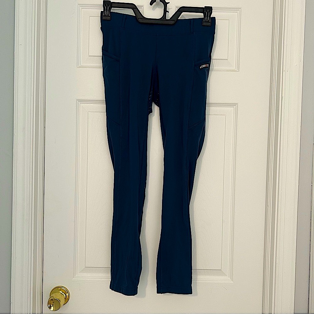 Kerrits Ice Fil Women’s Full Seat Horse Riding Tight L Two Pockets Navy Blue